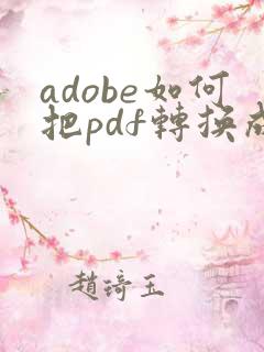 adobe如何把pdf转换成word文档