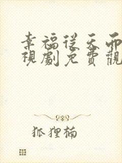 幸福从天而降电视剧免费观看全集