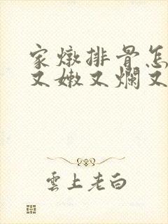 家炖排骨怎样炖又嫩又烂又好吃