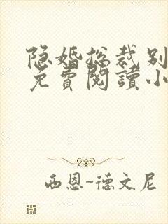 隐婚总裁别太坏免费阅读小说