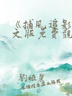 《捕风追影》中文版免费观看高清