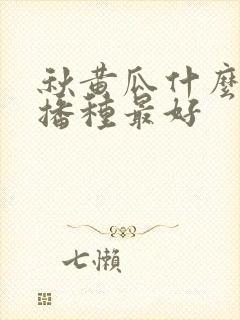 秋黄瓜什么时候播种最好
