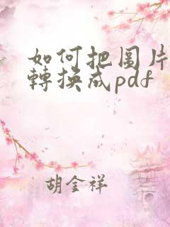 如何把图片直接转换成pdf