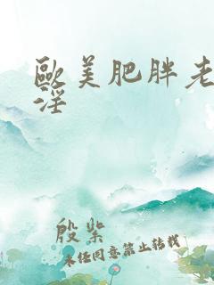 欧美肥胖老妇买淫