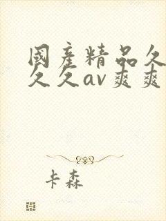 国产精品久久久久久av爽爽爽