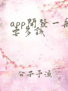 app开发一般要多钱