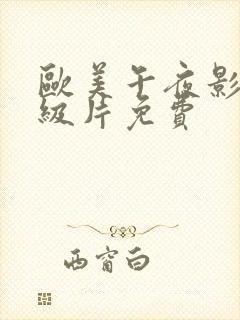 欧美午夜影院一级片免费