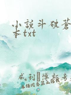 小说斗破苍穹完本txt