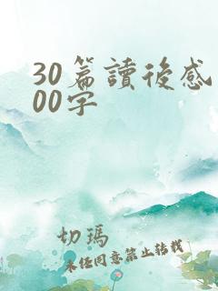30篇读后感100字