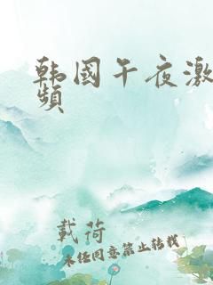 韩国午夜激情视频