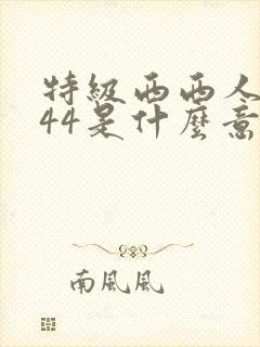 特级西西人体444是什么意思