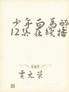 少年白马醉春风12集在线播放