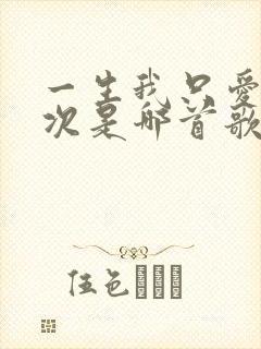 一生我只爱你一次是哪首歌的歌词