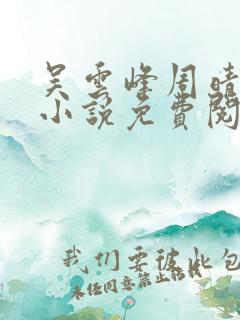 吴云峰周晴全部小说免费阅读