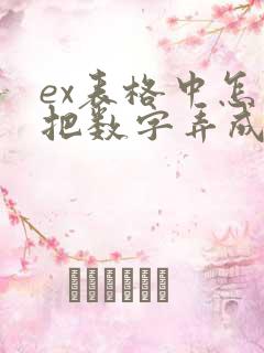 ex表格中怎么把数字弄成文本