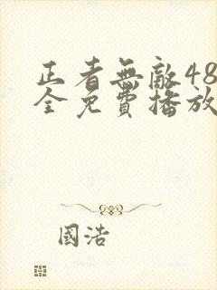 正者无敌48集全免费播放