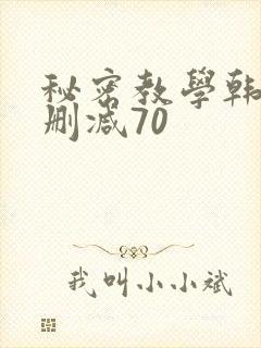 秘密教学韩漫无删减70