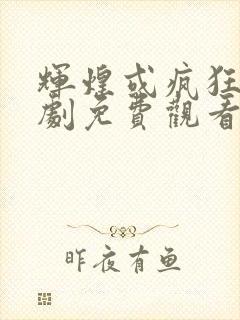 辉煌或疯狂电视剧免费观看