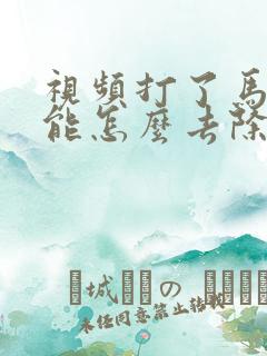 视频打了马赛克能怎么去除