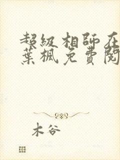 超级相师在都市叶枫免费阅读