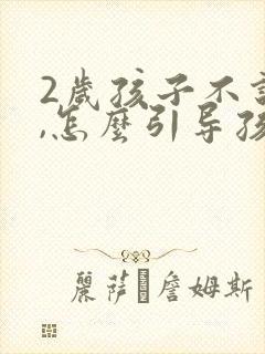 2岁孩子不说话,怎么引导孩子说话