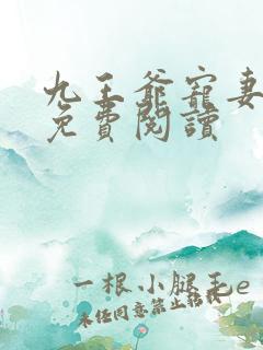 九王爷宠妻如命免费阅读