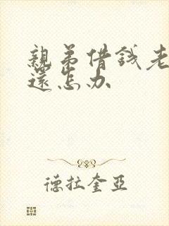 亲弟借钱老是不还怎办