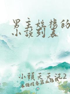 男主姓杨的玄幻小说列表