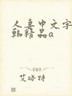 人妻中文字幕日韩精品a