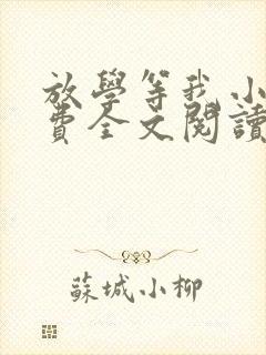放学等我小说免费全文阅读