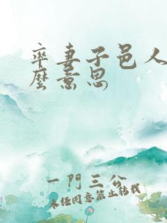 率妻子邑人是什么意思