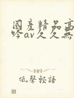 国产精品高潮呻吟av久久无吗