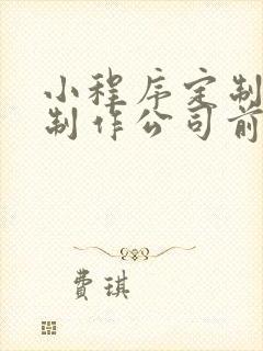 小程序定制开发制作公司前十名