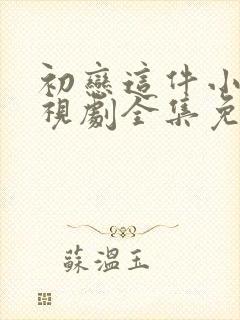 初恋这件小事电视剧全集免费观看在线