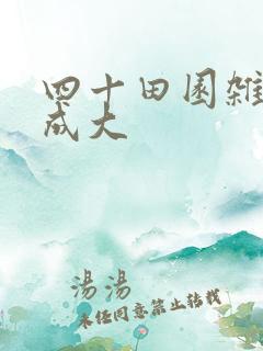 四十田园杂兴范成大