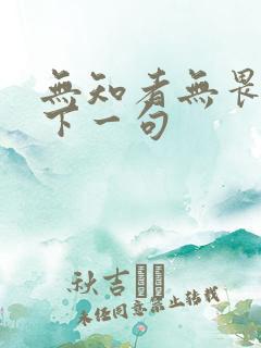 无知者无畏全诗下一句