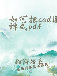 如何把cad图转成pdf