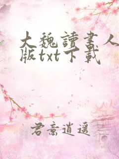 大魏读书人完整版txt下载
