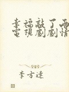 幸福敲了两次门电视剧剧情介绍