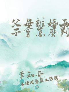 父母离婚两个孩子会怎么判