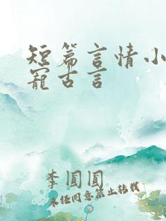 短篇言情小说甜宠古言