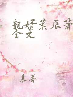 龙婿叶辰萧初然全文