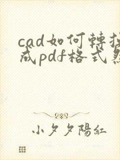 cad如何转换成pdf格式然后怎么保存