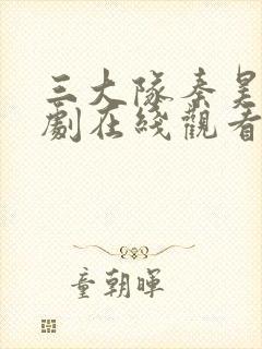 三大队秦昊电视剧在线观看免费高清