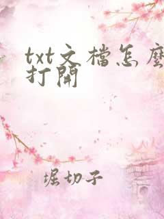 txt文档怎么打开