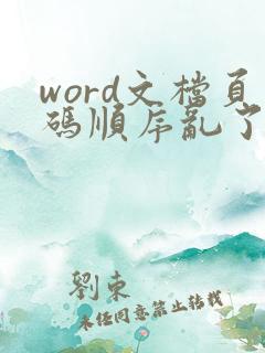 word文档页码顺序乱了如何调整