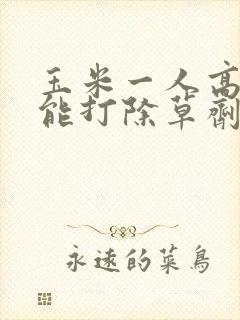 玉米一人高了还能打除草剂吗