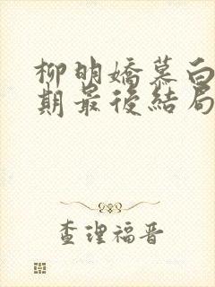 柳明娇慕白沈子期最后结局完整版