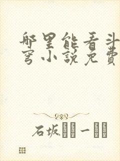 哪里能看斗破苍穹小说免费