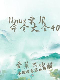 linux常用命令大全40个